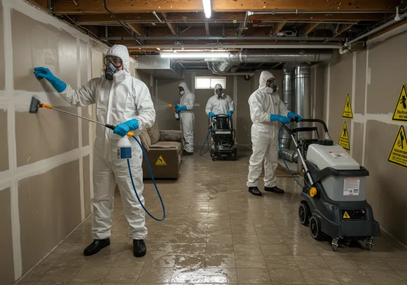 Basement Moisture Removal and Structural Drying process in Crompond, NY